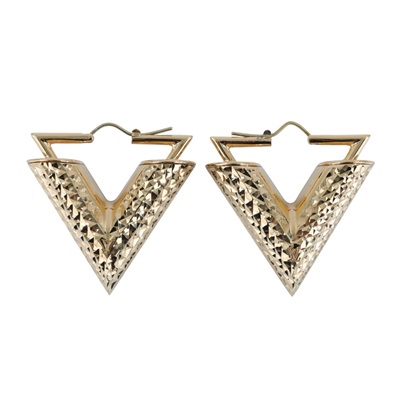 路易威登 LOUIS VUITTON Bouquet de Reuil Essential V 耳環 耳環 耳釘 M64270 雕刻V字大耳環 防塵袋/原廠盒子