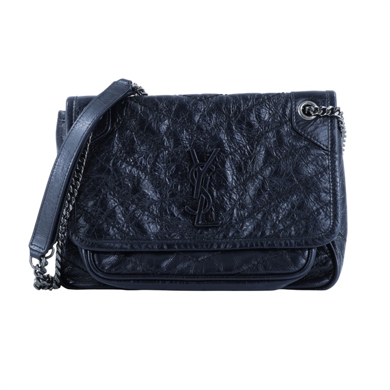 聖羅蘭 YSL SAINT LAURENT Niki 復古小牛皮 Baby 斜背 翻蓋包 5330370EN04 黑NIKI BABY 無附屬品