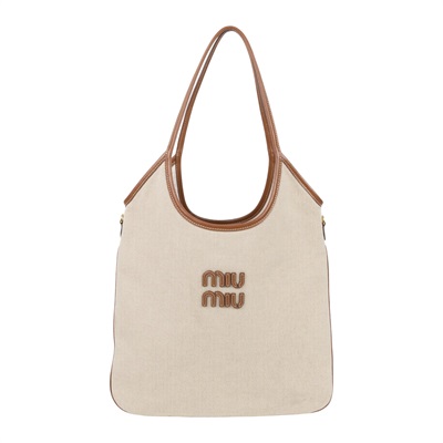 繆繆 MIU MIU Ivy 帆布手袋 標準 5BG231_ACRN 帆布IVY肩背包 防塵袋