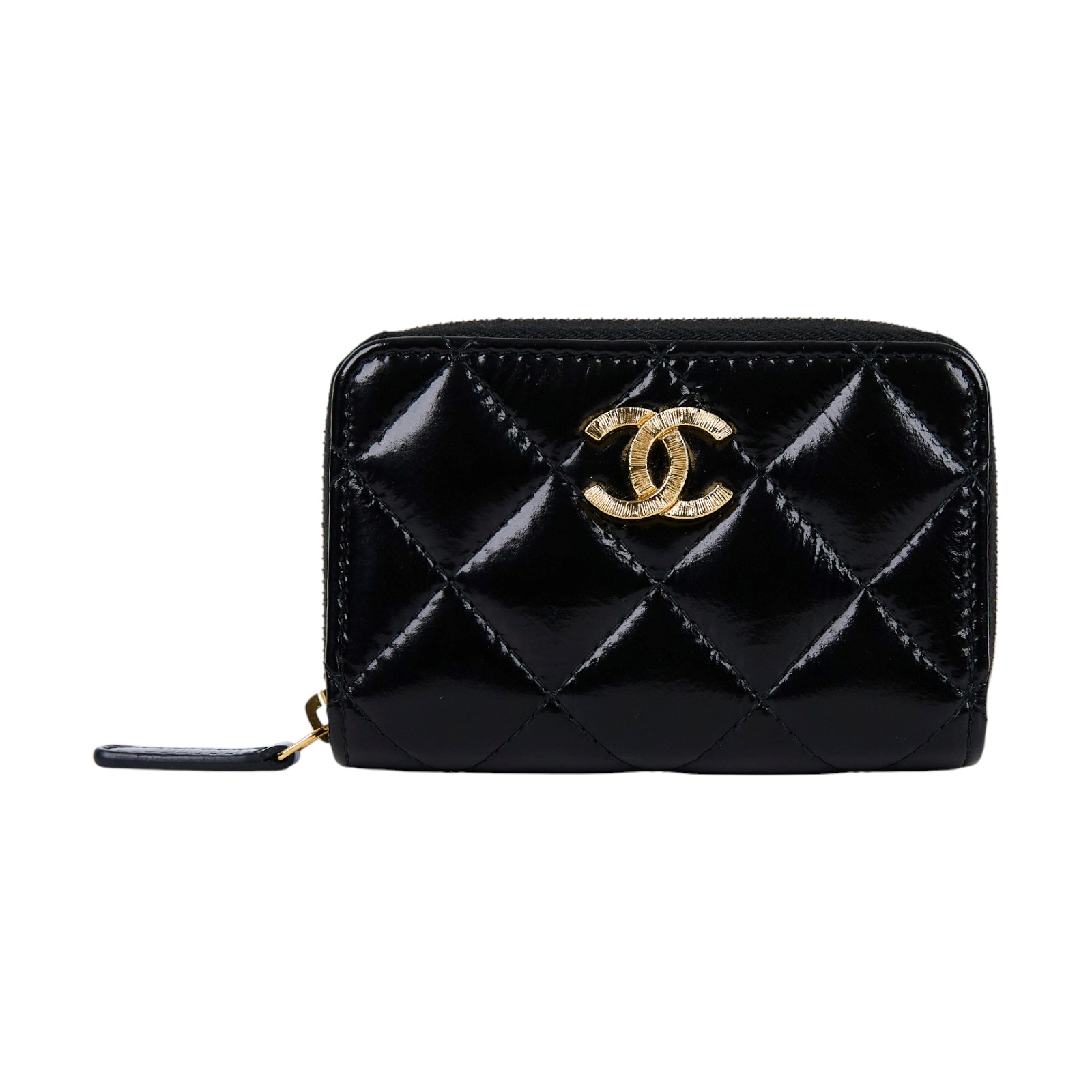 香奈兒 CHANEL CC LOGO 零錢包 卡包 錢包 AP4262 B18218 晶片款 黑金羊油蠟皮ㄇ字拉鍊卡包 原廠盒子/防塵袋/購買證明影本