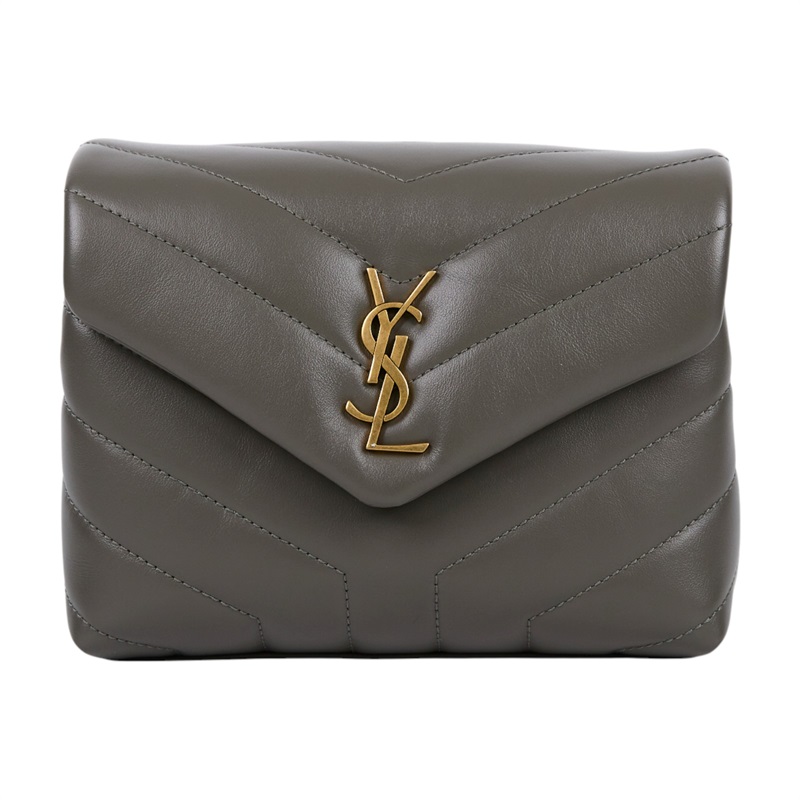 聖羅蘭 YSL SAINT LAURENT Loulou 絎縫 小牛皮 TOY 迷你 手袋  肩背 斜背包 金色五金 678401DV707  原廠盒子/防塵袋/背帶