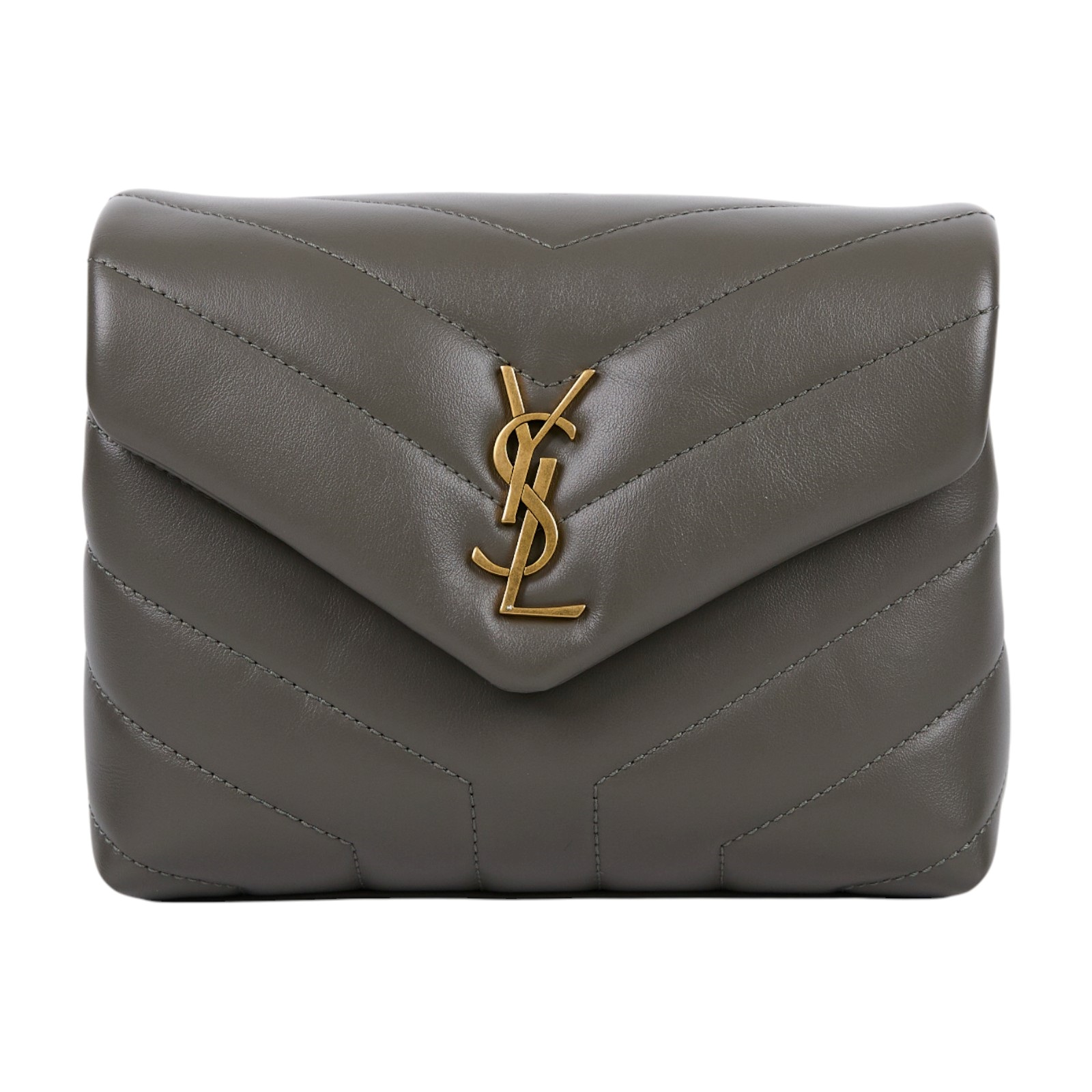 聖羅蘭 YSL SAINT LAURENT Loulou 絎縫 小牛皮 TOY 迷你 手袋  肩背 斜背包 金色五金 678401DV707  原廠盒子/防塵袋/背帶