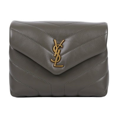 聖羅蘭 YSL SAINT LAURENT Loulou 絎縫 小牛皮 TOY 迷你 手袋  肩背 斜背包 金色五金 678401DV707  原廠盒子/防塵袋/背帶
