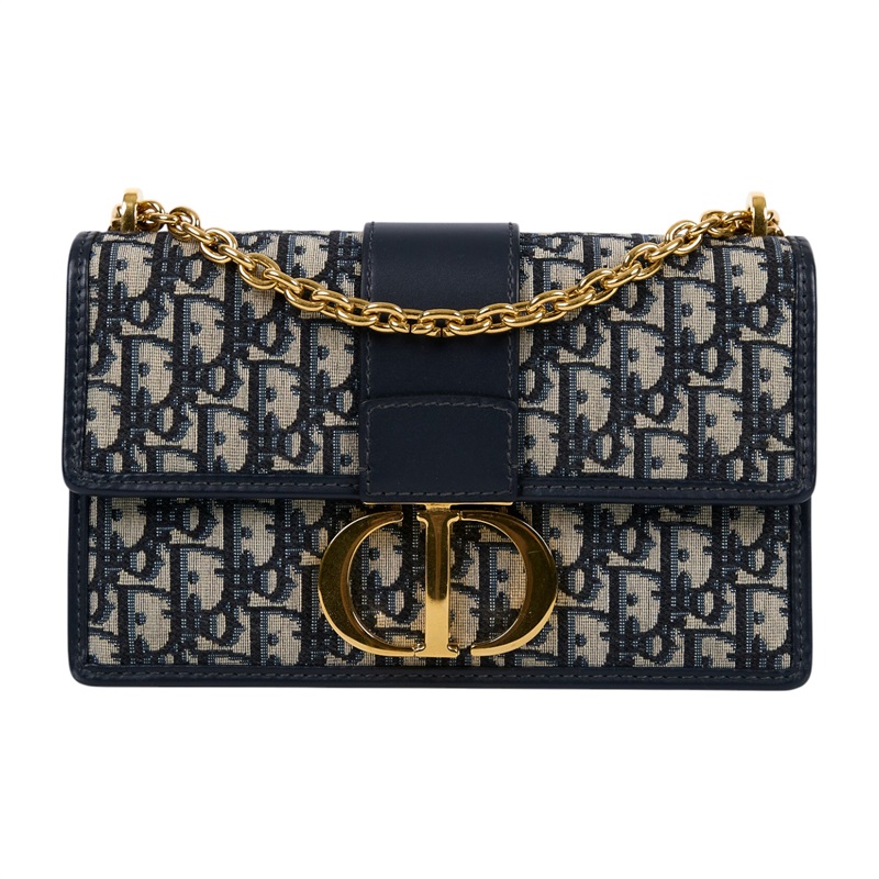 迪奧 CHRISTIAN DIOR 30 Montaigne 鏈帶 肩背手提包 M9208UTZQ 藍緹花蒙田30鍊帶款 原廠盒子/防塵袋/保證卡
