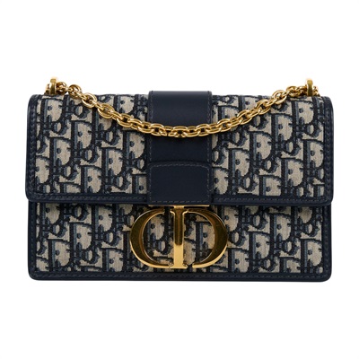 迪奧 CHRISTIAN DIOR 30 Montaigne 鏈帶 肩背手提包 M9208UTZQ 藍緹花蒙田30鍊帶款 原廠盒子/防塵袋/保證卡