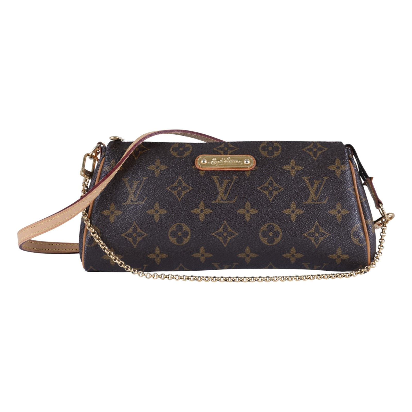 路易威登 LOUIS VUITTON Eva 經典帆布 鍊帶 小肩包 M95567 原花EVA 防塵袋/背帶