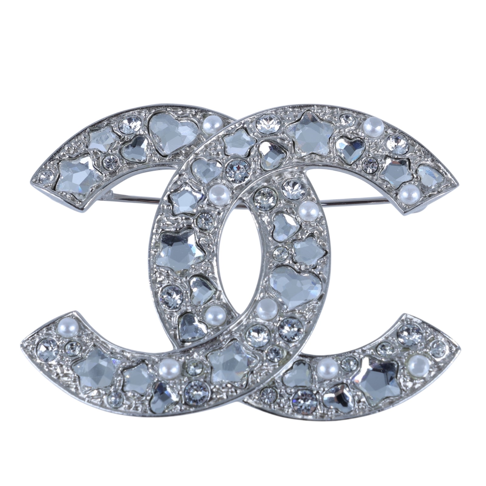 香奈兒 CHANEL CC LOGO 胸針 B23/P 雙C星星胸針 無附屬品