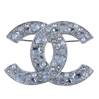 香奈兒 CHANEL CC LOGO 胸針 B23/P 雙C星星胸針 無附屬品