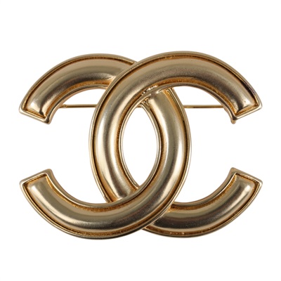 香奈兒 CHANEL CC LOGO 胸針 D19 V 金雙C胸針 原廠盒子