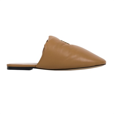 羅意威 LOEWE Anagram 標誌  皮革 拖鞋  咖色皮穆勒鞋 原廠盒子/防塵袋