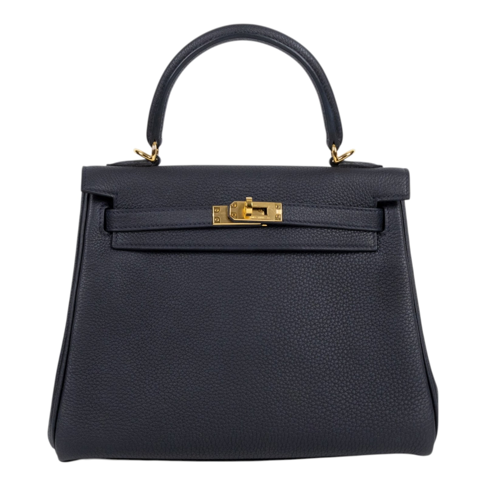 愛馬仕 Hermes Kelly II Sellier 凱莉包 25 金色五金 深海藍色 H084323CCAB /BHT784CH  原廠盒子/防塵袋/背帶2/鎖組/購買證明
