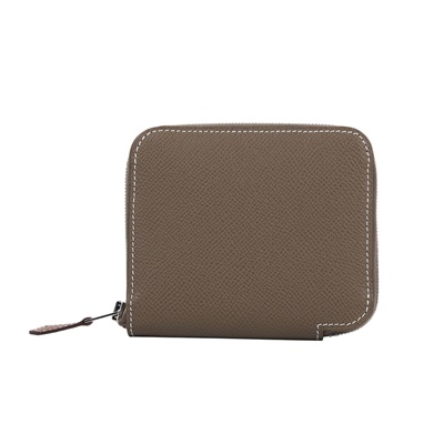 愛馬仕 Hermes SilkIn 拉鍊 絲巾 短夾 錢包 SILK ZA Z刻大象灰絲巾短夾 原廠盒子