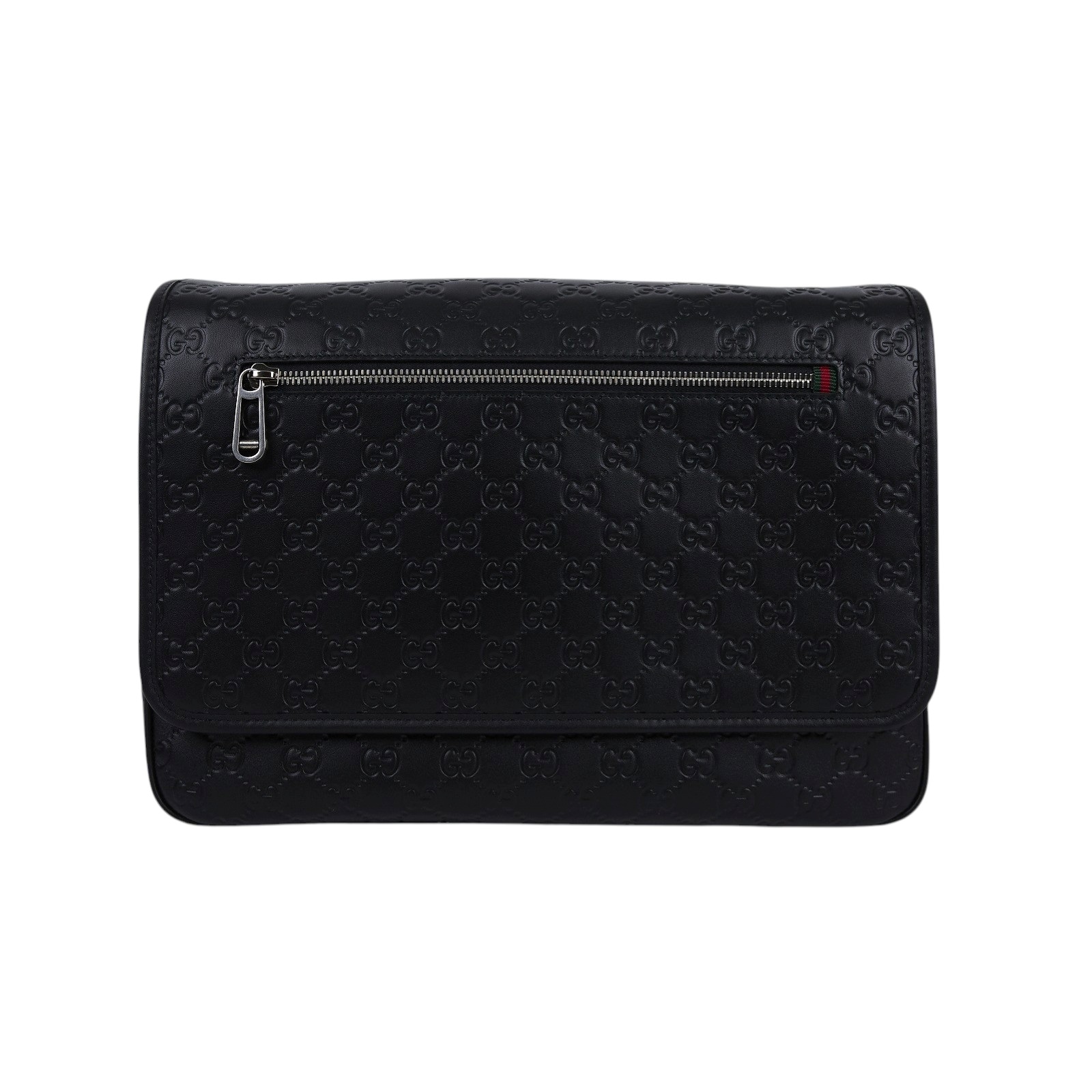 古馳 GUCCI GG Emblem 斜背包 850235 AAFOM 黑壓紋GG Emblem中號斜背包 防塵袋