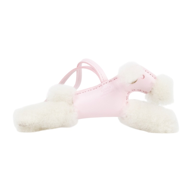 愛馬仕 Hermes Budy charm 吊飾 包掛 狐狸㹴犬 H083349CABQ / K刻M7戀愛粉白絨毛貴賓狗 budy 吊飾 原廠盒子/購買證明影本