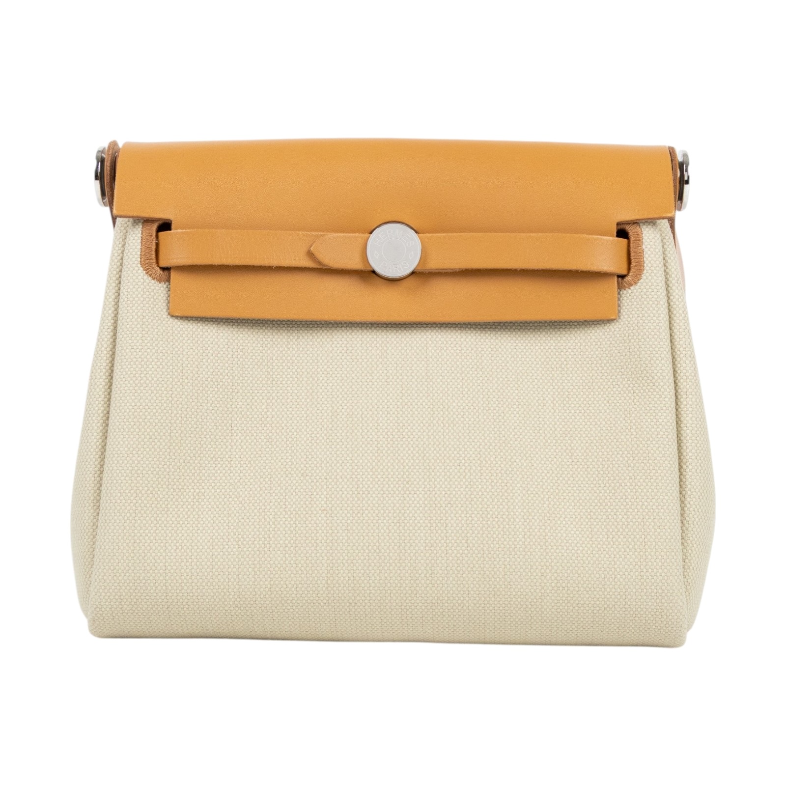 愛馬仕 Hermes Herbag Zip 20 HER20 W刻 沙灘金銀扣帆布HER BAG 20 原廠盒子/防塵袋