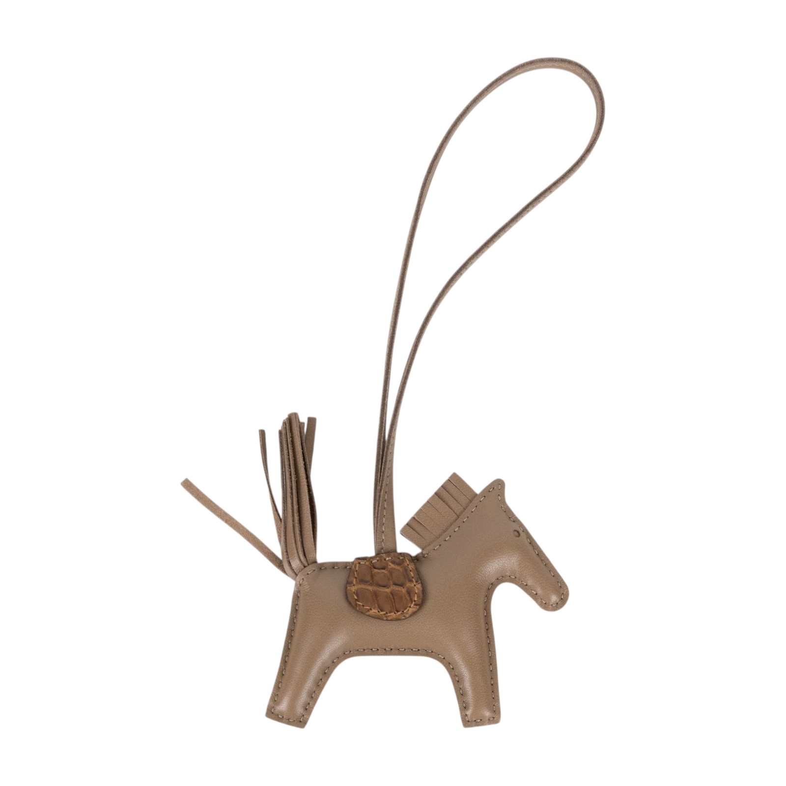 愛馬仕 Hermes Rodeo PM 飛馬 吊飾 H082340CABD /□ W刻咖拚□鱷魚小馬 PM 原廠盒子/稀有皮革證書