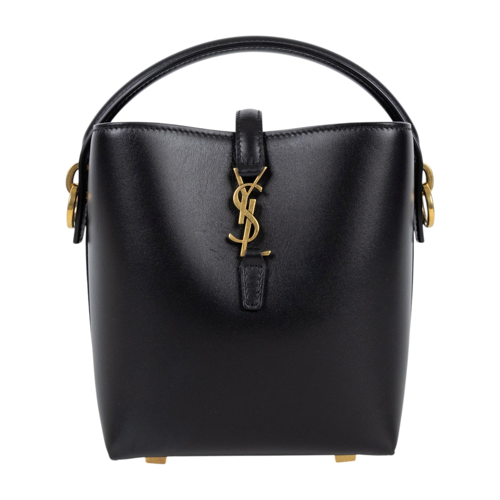 聖羅蘭 YSL SAINT LAURENT le 37 亮面皮革 迷你手袋 7658702R20W 黑Le 37 Mini 原廠盒子/防塵袋/背帶