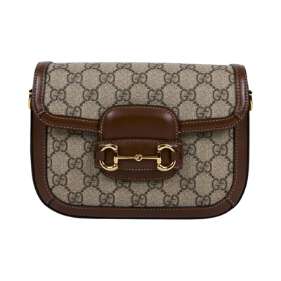 古馳 GUCCI Horsebit 1955 迷你 馬鞍包 658574 HUHHG 棕Horsebit 1955 mini 馬鞍包 原廠盒子/背帶