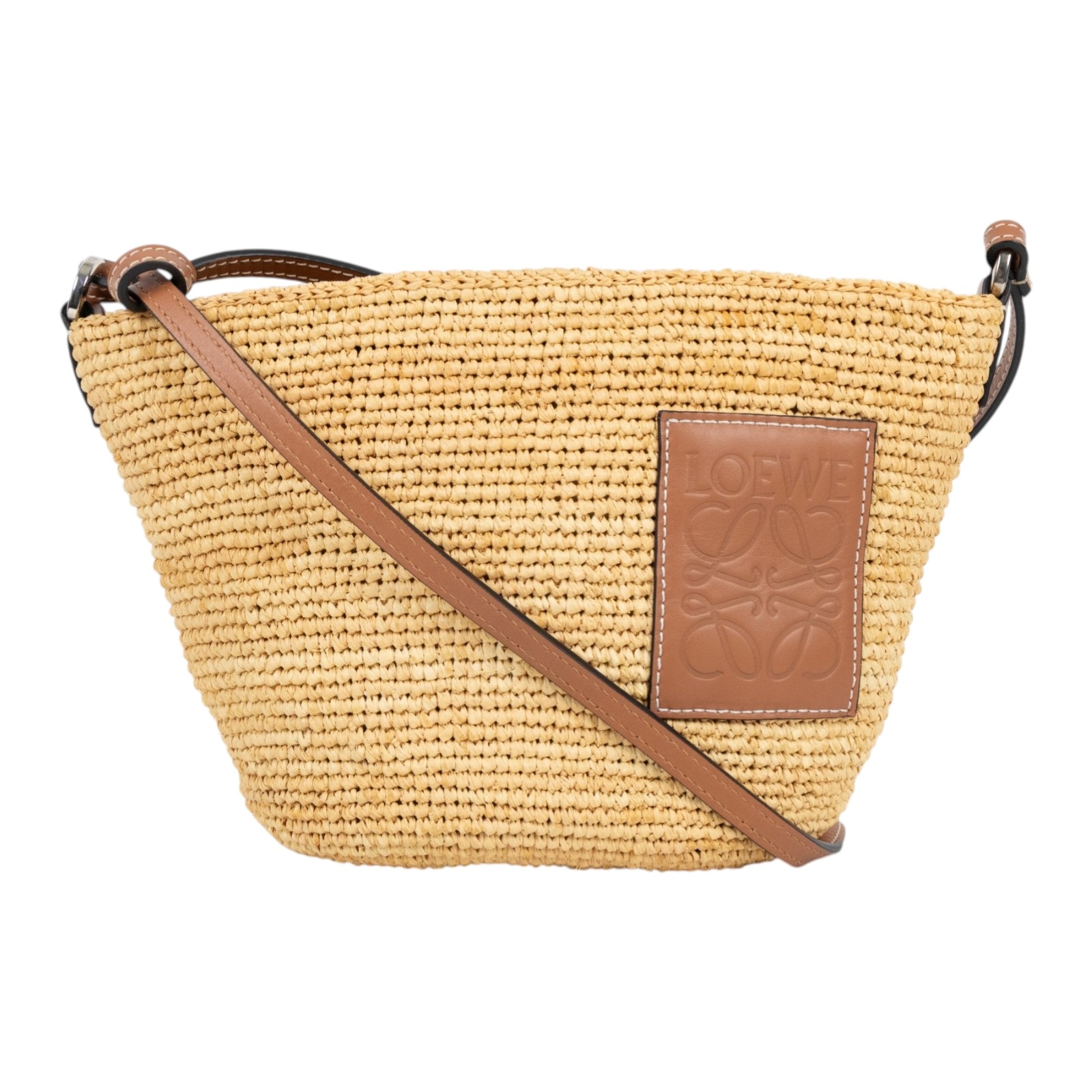 羅意威 LOEWE Slit Pochette 肩背包 328.24.W10 肩背草編包 無附屬品