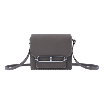 愛馬仕 Hermes Roulis 豬鼻子 斜背包 18 Mini 大象灰 銀色五金 H070510CK18 W AP929 AA  原廠盒子/防塵袋/購買證明