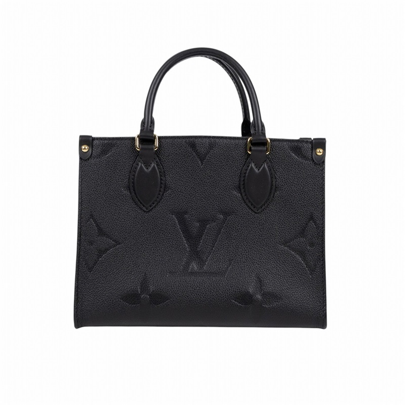路易威登 LOUIS VUITTON OnTheGo PM 手提 肩背包 黑色 M45653 晶片款 黑原花壓紋ON THE GO PM 防塵袋/背帶