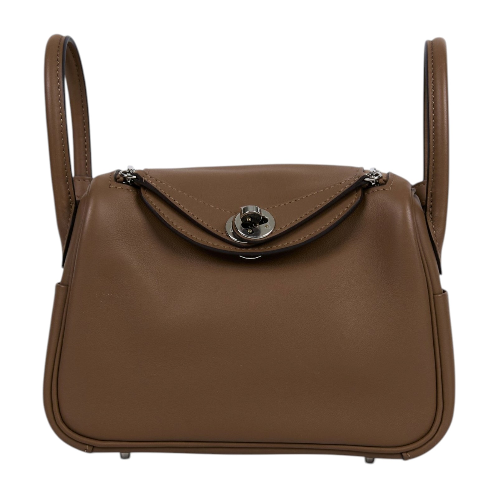 愛馬仕 Hermes Lindy 琳迪包 迷你 銀色五金 威瑪犬米色 H082608CKDO /U PY 463 NA  原廠盒子/防塵袋/購買證明