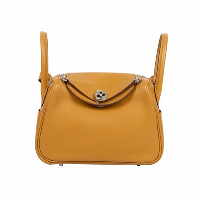 愛馬仕 Hermes Lindy 琳迪包 迷你 銀色五金 芝麻色 萊姆黃 H082607CKAE /YAS 780 PG  原廠盒子/防塵袋/購買證明