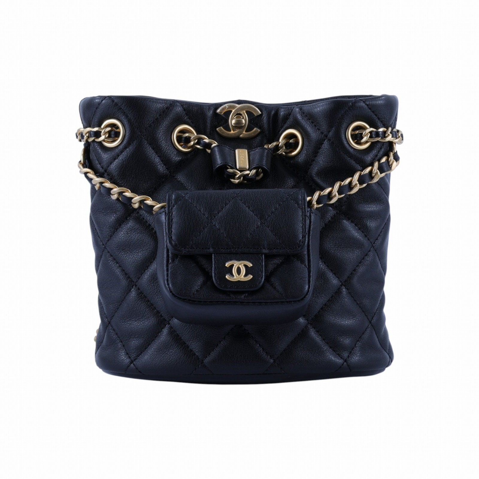 香奈兒 CHANEL 23A CF 後背包 雙肩包 AS3947 B11035 晶片款 黑羊菱格紋子母後背包 防塵袋/購買證明影本