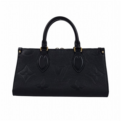 路易威登 LOUIS VUITTON OnTheGo East West 黑色 壓花粒面牛皮 手提 斜背包 M23640 晶片款  原廠盒子/防塵袋/背帶/鏈帶