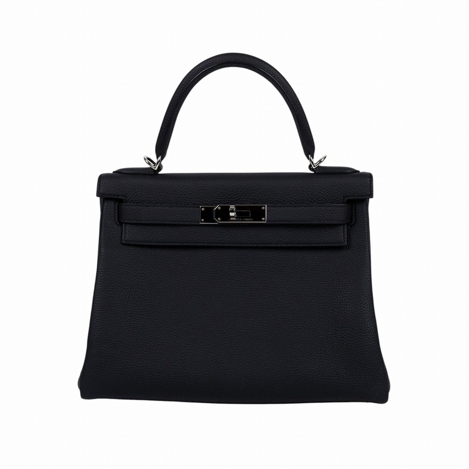 愛馬仕 Hermes Kelly Bag 凱莉包 28 銀色五金 黑色 H030931CK89 /W刻 黑 KELLY28 原廠盒子/防塵袋/鎖組