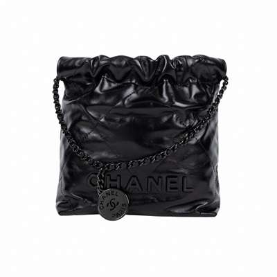 香奈兒 CHANEL 22 迷你 束口包 AS3980 B09220 晶片款 SO BLACK 22包 MINI 原廠盒子/防塵袋/購買證明