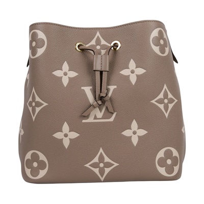 路易威登 LOUIS VUITTON NéoNoé MM 皮革 肩背 水桶包 斑鳩灰色/奶油色 M45555 晶片款  防塵袋/購買證明/內袋/手提把/背帶