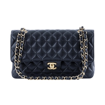 香奈兒 CHANEL CF 經典 11.12 口蓋包 A01112 Y01864 晶片款 黑金荔枝COCO25 原廠盒子/防塵袋/購買證明