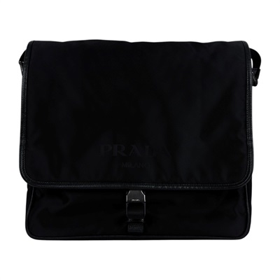 普拉達 PRADA Tessuto Nylon 郵差包 肩背包 斜背包 2VD166_2FMO 經典LOGO皮飾邊斜背包 保證卡