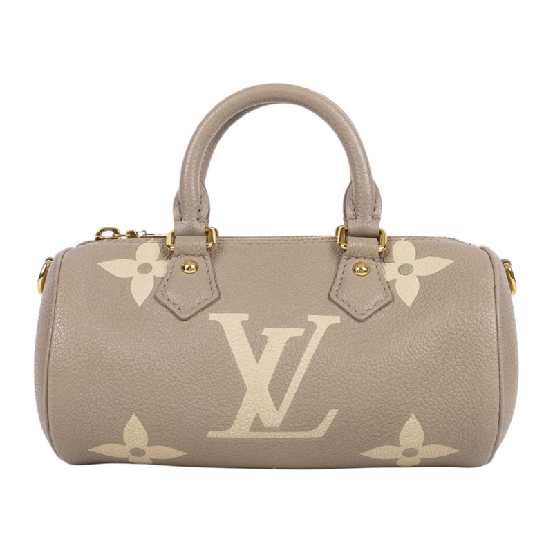 路易威登 LOUIS VUITTON Papillon BB 圓筒手提包 斑鳩灰色 M46031 晶片款 斑鳩灰PAPILLON BB 防塵袋/背帶/內袋