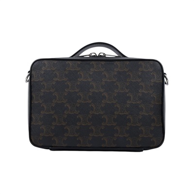 思琳 CELINE 標誌印花 牛皮革 盒形 信差袋 肩背包 113872EVJ 凱旋門Messenger Box Bag 背帶