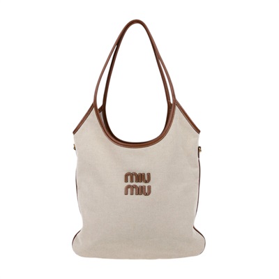 繆繆 MIU MIU Ivy 帆布手袋 標準 5BG231_ACRN 帆布IVY肩背包 防塵袋