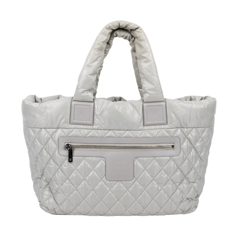 香奈兒 CHANEL Coco cocoon 托特包 A48611 13開 灰色豆腐包 MM 原廠盒子/防塵袋