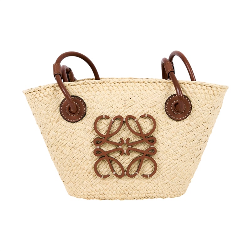 羅意威 LOEWE Anagram 伊拉卡棕櫚葉 小牛皮 水桶包 迷你 A223P64X01 ANAGRAM  MINI草編包 防塵袋