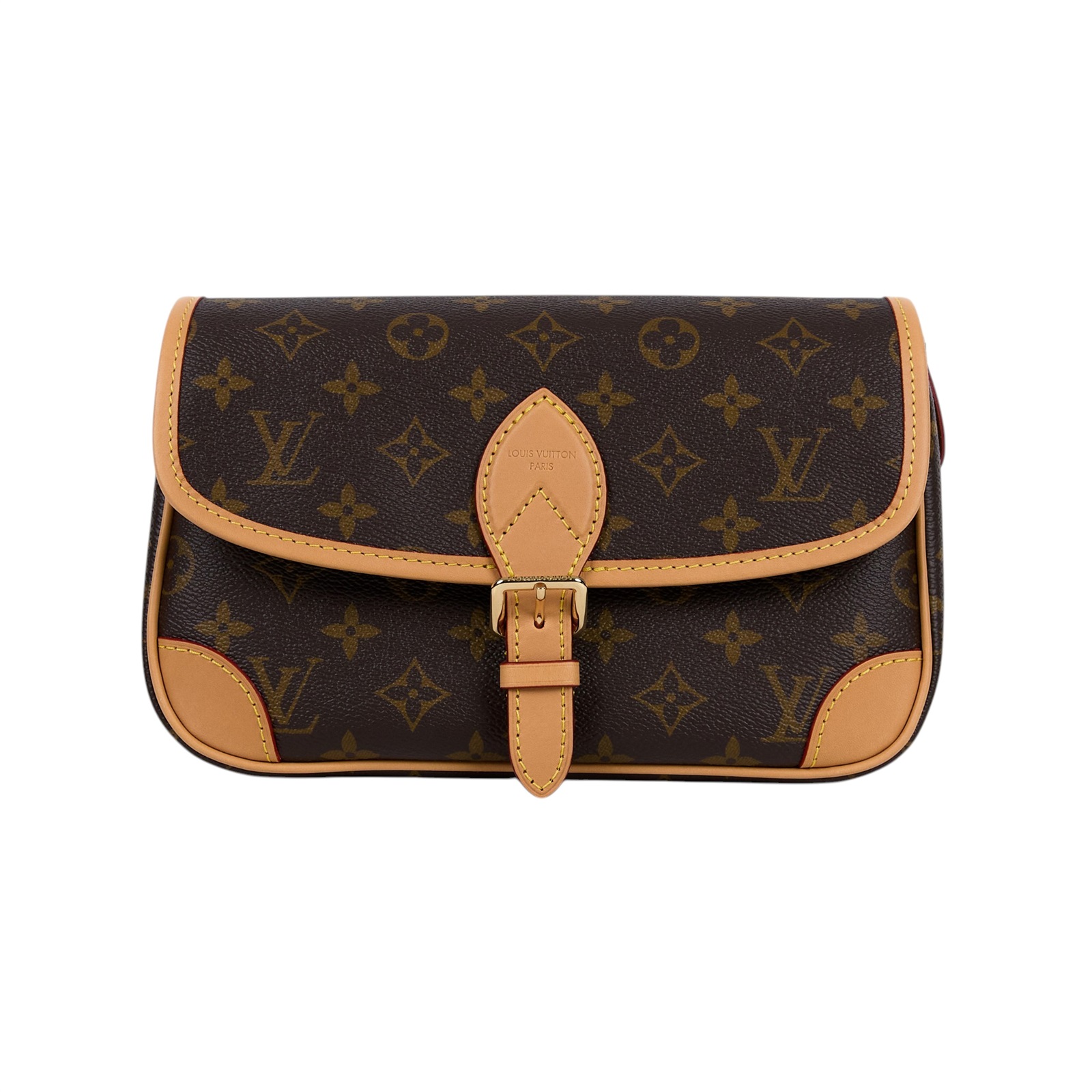 路易威登 LOUIS VUITTON Diane 腋下包法棍 單肩背包 經典帆布 M45985 晶片款 原花DIANE 原廠盒子/防塵袋/購買證明/背帶2