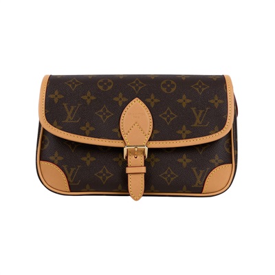 路易威登 LOUIS VUITTON Diane 腋下包法棍 單肩背包 經典帆布 M45985 晶片款 原花DIANE 原廠盒子/防塵袋/購買證明/背帶2