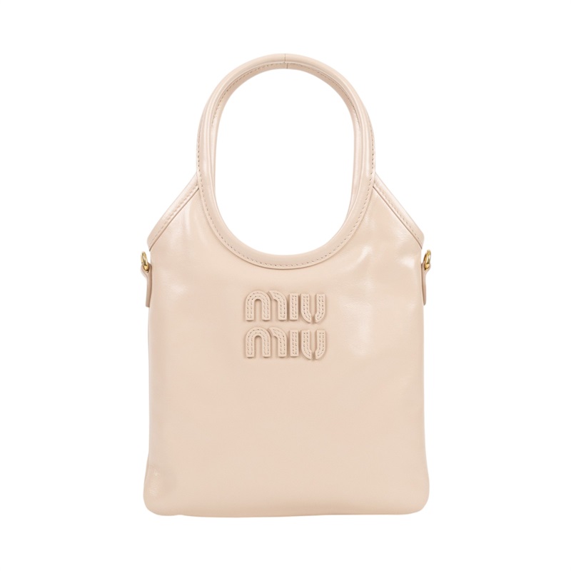 繆繆 MIU MIU Ivy 手提包 5BA281_2IEO 粉皮IVY MINI 背帶