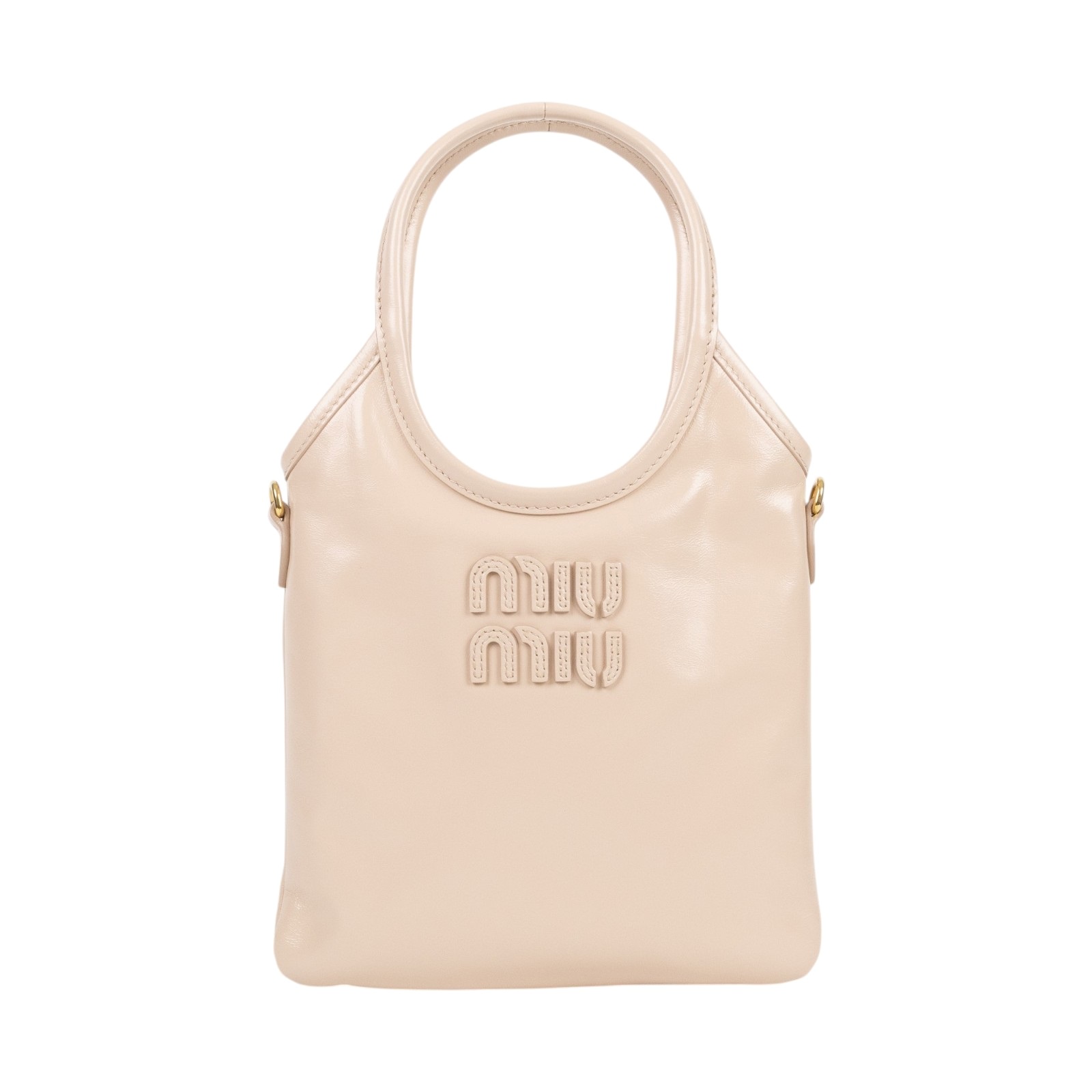 繆繆 MIU MIU Ivy 手提包 5BA281_2IEO 粉皮IVY MINI 背帶