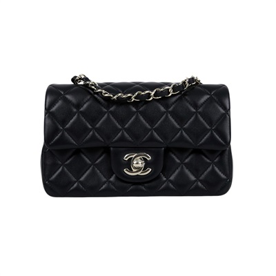 香奈兒 CHANEL CF 迷你 口蓋包 A69900 Y04059 晶片款 黑銀羊COCO20 防塵袋/原廠盒子/購買證明