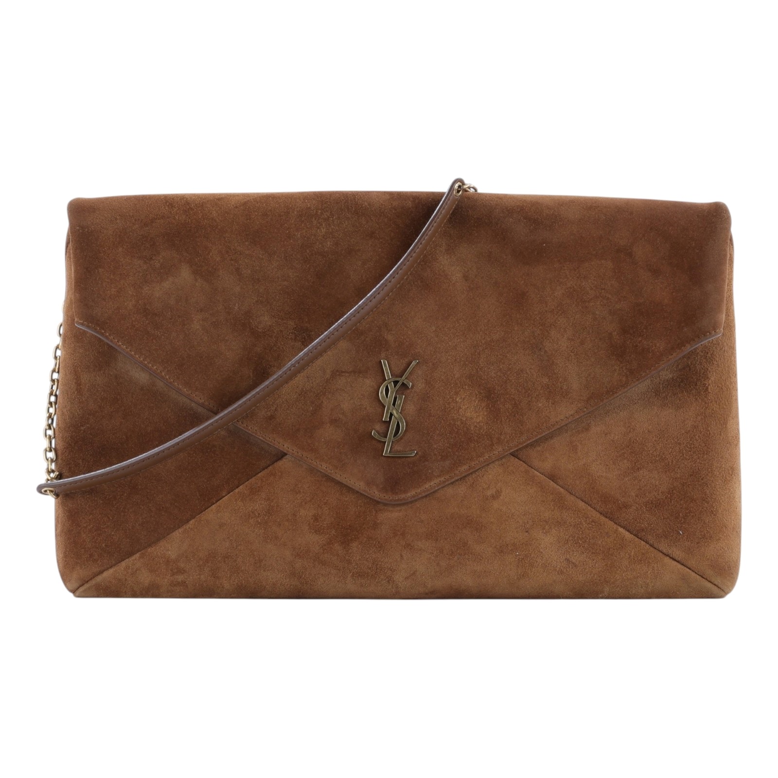 聖羅蘭 YSL SAINT LAURENT Cassandre 大型鍊條 麂皮小袋 8558021U80W  無附屬品