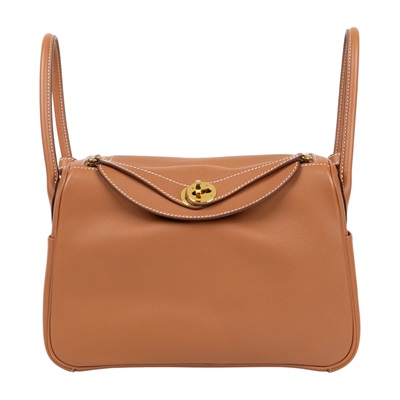 愛馬仕 Hermes Lindy 琳迪包 26 金色五金 金棕色 H073430CC37 /ZPY397 BC  原廠盒子/防塵袋/購買證明/雨衣