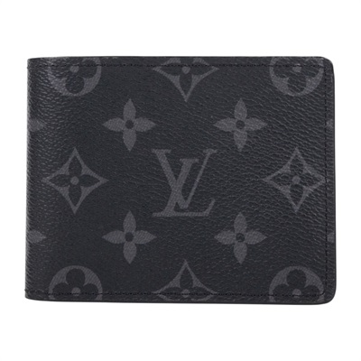 路易威登 LOUIS VUITTON Slender 錢包 Eclipse帆布 錢包 短夾 M62294 黑原花SLENDER短夾 原廠盒子/防塵袋