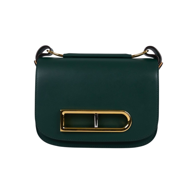 德爾沃 DELVAUX  Lingot 肩背包 AA0574BJF0AZDDG 綠色金扣Lingot in Olen Calf 防塵袋/未記載保書