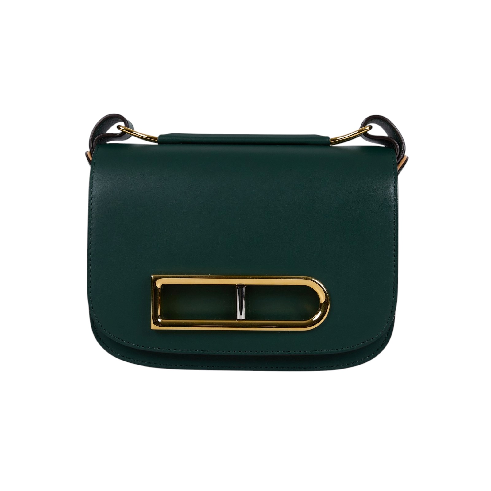 德爾沃 DELVAUX  Lingot 肩背包 AA0574BJF0AZDDG 綠色金扣Lingot in Olen Calf 防塵袋/未記載保書