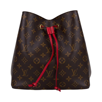 路易威登 LOUIS VUITTON NéoNoé MM 經典帆布 肩背 水桶包 紅色 M44021 原花紅NEONOE水桶包 背帶